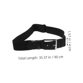 KOMBIUDA 2pcs Adjustable Baseball Belt for Men Youth Elastic Softball Waistband Comfortable Sports Gear for Students Outdoor Use Black for Athletic Activities