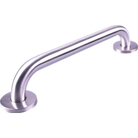 Aidapt Stainless Steel Bathroom Grab Bar,Brushed Steel Finish Rust Resistant Bath Shower Safety Handle Rail,Shower Aid for Disabled Elderly Children Mobility Living Aid,Concealed Cover Caps (450mm)