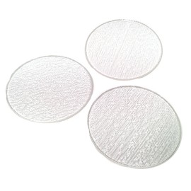 Clear Fusible Glass Circles - COE 90 Bullseye Glass - 3" Diameter (3)