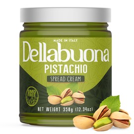 Dellabouna Pistachio Cream - Premium Italian Pistachio Spread - NON GMO, Eco-Friendly, Gluten-Free 12.35 oz (350g) Pack of 1