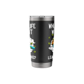 Whats Life Without Leaf Blowing? Autumn Leaf Blower Stainless Steel Insulated Tumbler