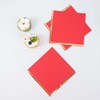 Tableclothsfactory 50 Pack | 2 Ply Soft Red with Gold