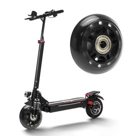 YINETTECH Pack of 4 PU Wheels with 608ZZ Bearings Front Anti-tilt Wheel Assembly for Scooters Electric Chairs Skateboards Drift Cars 72 x 24 mm