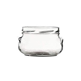 Nakpunar 12 pcs 8 oz Glass Tureen Jars with Black Lids