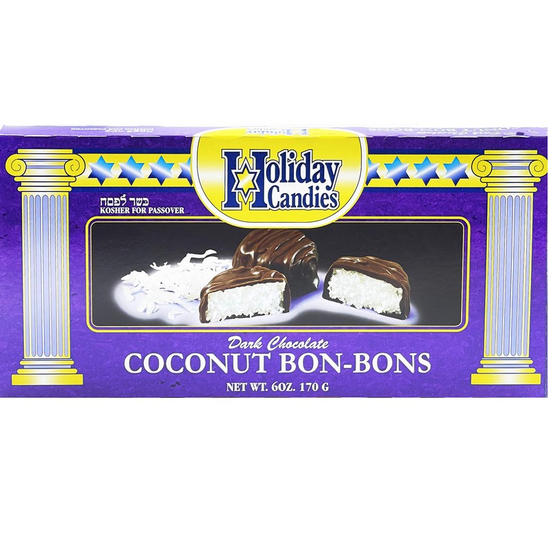 Holiday Candies, Coconut Bonbons, Kosher for Passover, 6 OZ