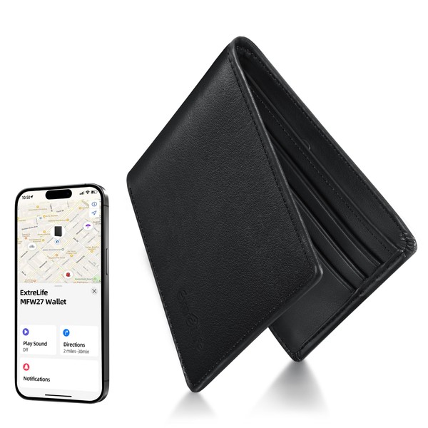 ExtreLife Wallet for Men, Work with Find My Functionality, Minimalist