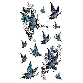 THE FANTASY Butterfly-10 Tattoo Stickers, 7 Types, hm256, M