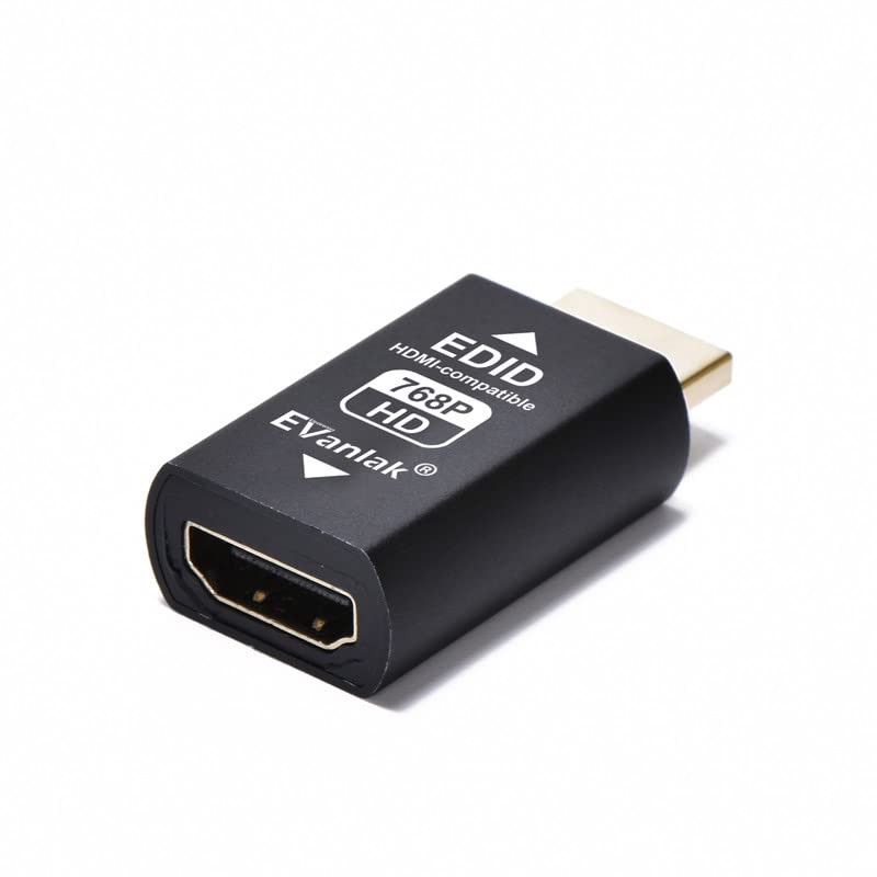EVanlak Hdmi Edid Emulator Passthrough Eliminated Emulator Adapter 3rd Generrtion