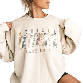 MICU Sweatshirt, Medical Intensive Care Unit, MICU Nurse, Graduation Gift For Her, MICU Crew Tech Shirts, Unisex Crewneck Ash Grey