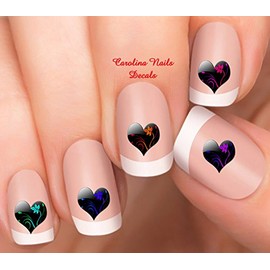 Cute Colorful Hearts Design #1 Nail Nail Art Decals