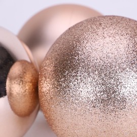 Christmas mini Baubles - ROSE GOLD - Christmas Tree Decorations set of 20 (3.5 cm) combination of Shiny,Matt and Glitter. Comes complete with a colour matched rose gold hanging thread.