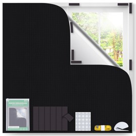 Inwee Window Blackout Magnetic 100% Light Shielding, Blackout Roller Blind, No Drilling, Interior Sun Protection Window Darkening, Heat Protection, Blackout Fabric for Roof Windows, Travel, 100 x 145