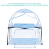 Dream On Me Canopy for Ziggy Playpen Blue/Instant Shade/Attaches Easily/Half