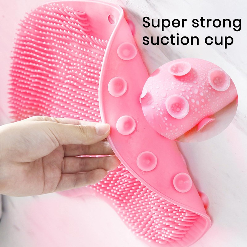 Shower Foot Massager Scrubber Mat, Foot Scrubber with Non-Slip Suction