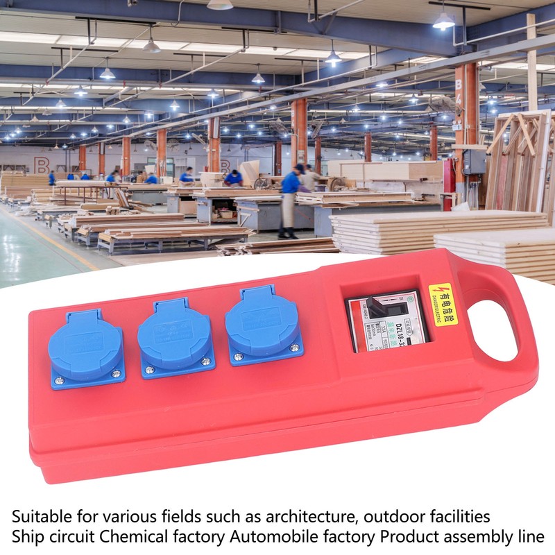 Portable Socket Box 3 Position 3 Hole Outlet IP54 Mobile