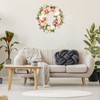 Artificial Peony Wreath Peony Flower Spring Wreaths for Wall Wedding