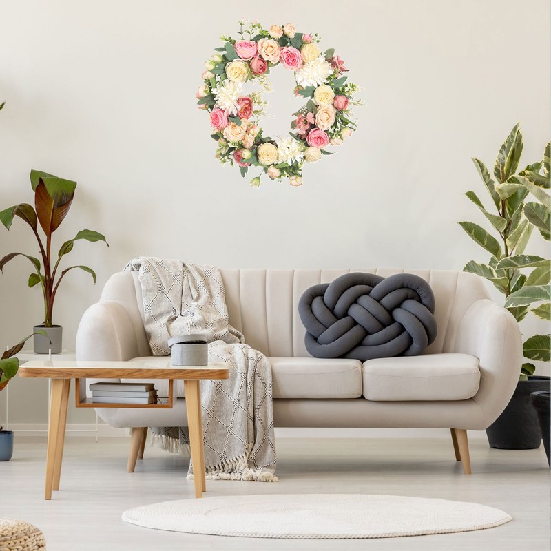 Artificial Peony Wreath Peony Flower Spring Wreaths for Wall Wedding