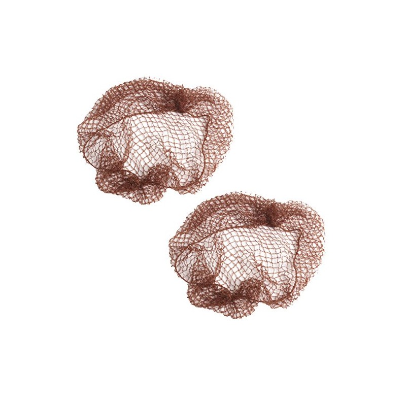 2x Dark Brown Slumber Hair Net - Elasticated Mesh Styling