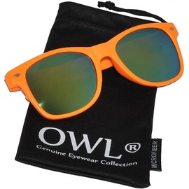 Stylish Fashion Vintage Mirror Lens Sunglasses Orange Matte Frame