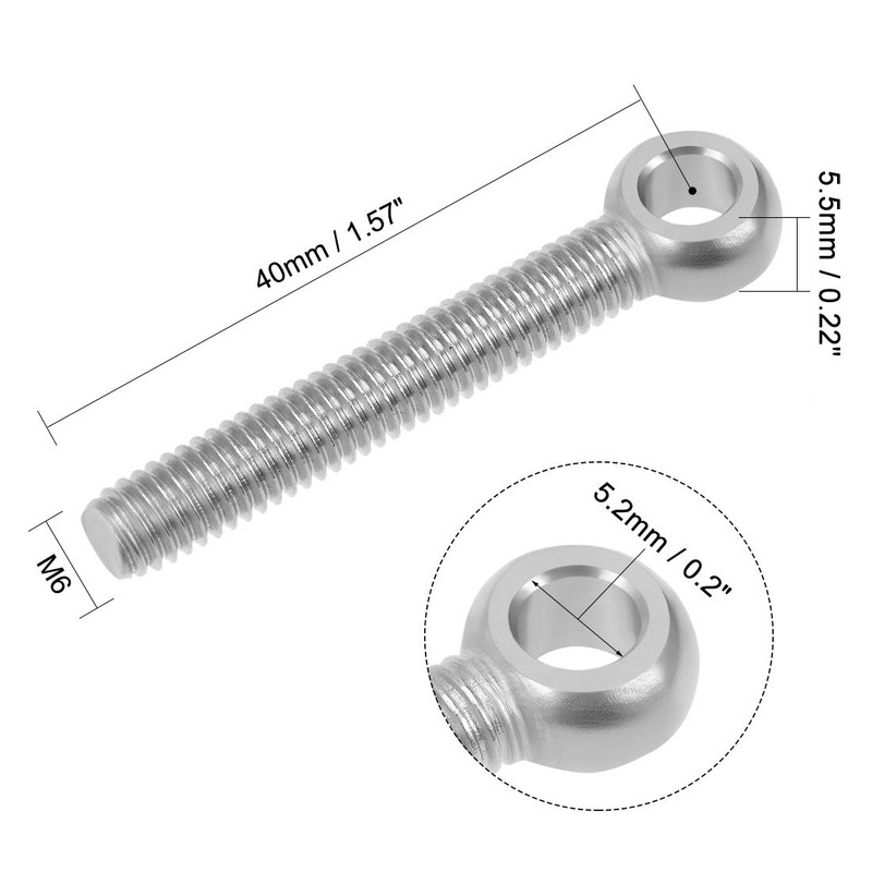 sourcing map M6 x 40mm Machinery Shoulder Swing Lifting Eye
