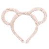 caralin Women Winter Thick Plush Headband Round Bear Ears Makeup