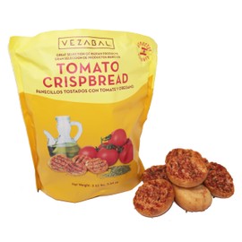 Crispbread, Sourdough and Whole Grain, Crackers, Non-GMO Ingredients, Fat Free (Large, Tomato)