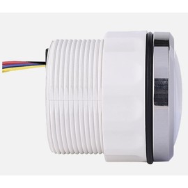 MOTOR METER RACING W Pro Series 52mm 2-1/16" Oil Pressure Gauge 0-145 PSI / 0-10 BAR White Dial Red LED Waterproof for Car Truck Marine Boat Yacht