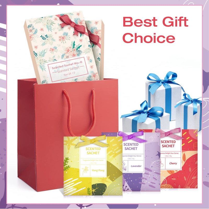 SCENTORINI Scented Sachet, Fragrance Sachets Bags for Wardrobe Drawers Closets,