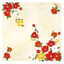 Yamamoto Hitoto Shoten Large Handkerchief Camellia B Cream [1934]
