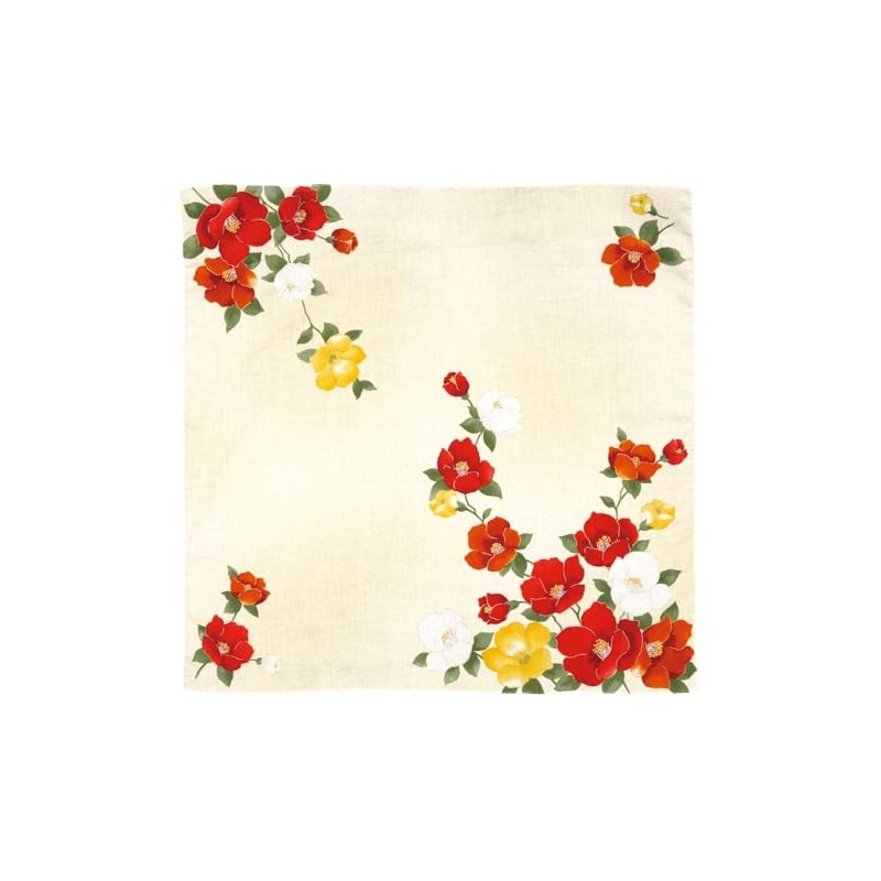 Yamamoto Hitoto Shoten Large Handkerchief Camellia B Cream [1934]