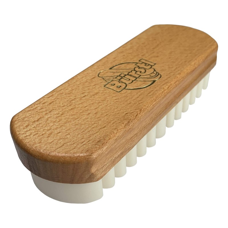 Bürstl Suede Shoe Brush Set with Crepe Brush and Brass