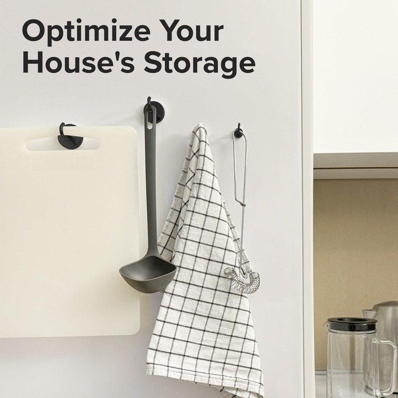 X-bet MAGNET Black Magnetic Hooks 6 PCs (27 LBS), Size: