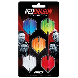 RED DRAGON Hardcore Ionic Dart Flight Collection 5 Sets Per Pack (15 Flights in Total)