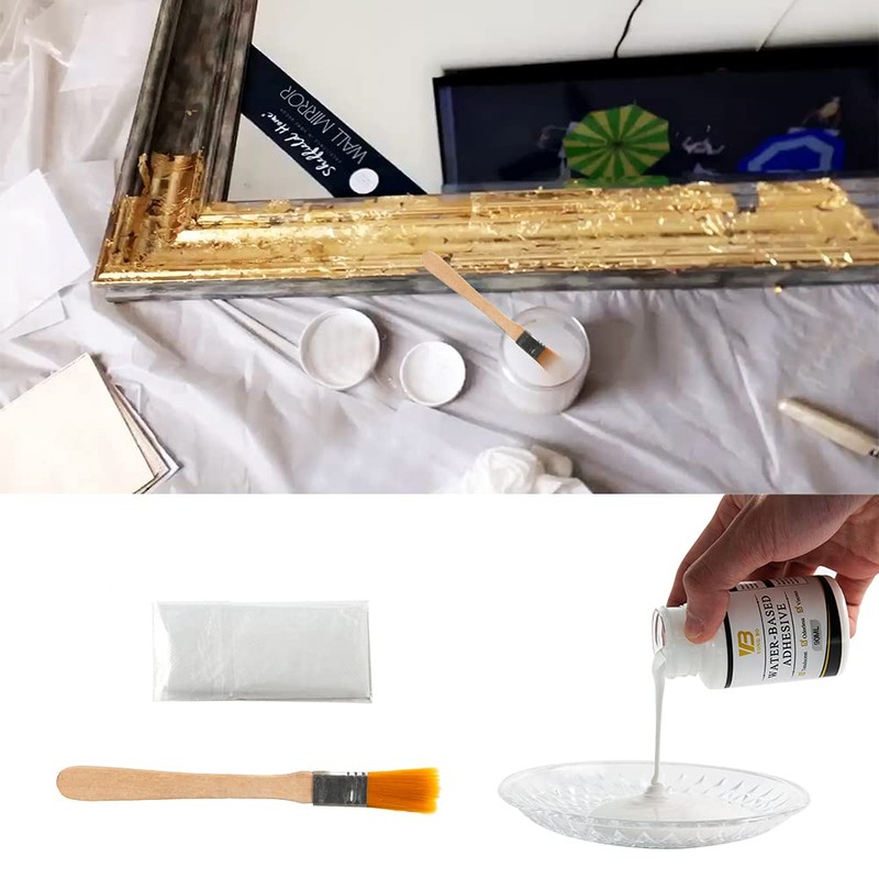 Gilding Adhesive Kit, Gold Leaf Sheets Glue, Gold Foil Paint