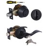 Keyed Alike Front Door Lever Lockset with Single Cylinder Deadbolt