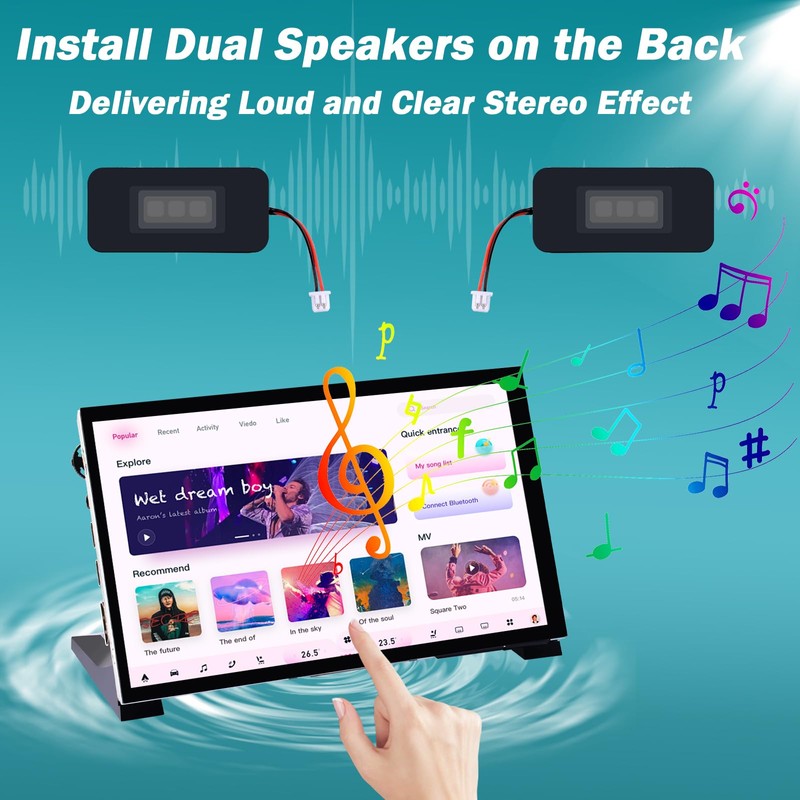 GeeekPi 7" Capacitive Touch Screen for Raspberry Pi HDMI Monitor