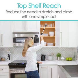 Vive Folding Reacher Grabber 32 Inch (2 Pack) - Extra Reach Extender - Heavy Duty Mobility Grip Hand Aid - Extra Long Handled Tool - Trash Litter Picker, Garbage Garden Nabber, Disabled Handicap Arm