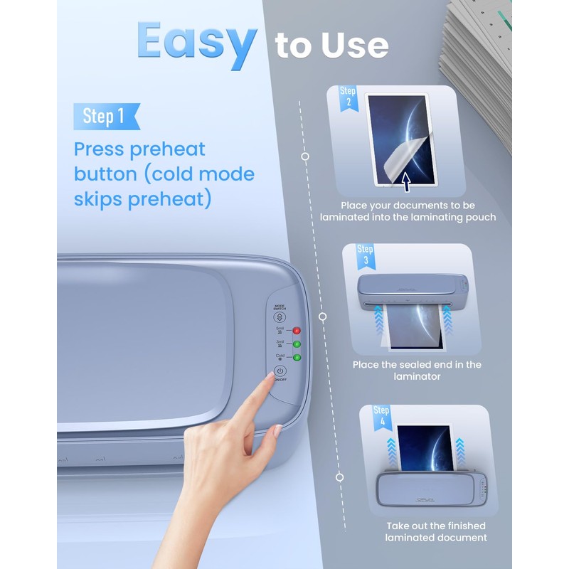 13 Inch Laminator Machine 11x17 with Laminating Sheets Personal Laminator