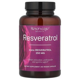 Reserve Age Trans Resveratrol 250mg Muscadine Active Polyphenol Quercetin Heart Healthy, 1 unit, 60 tablets / 리져브에이지 트랜스 레스베라트롤 250mg 무스카딘 활성 폴리페놀 퀘르세틴 하트 헬씨, 1개, 60정
