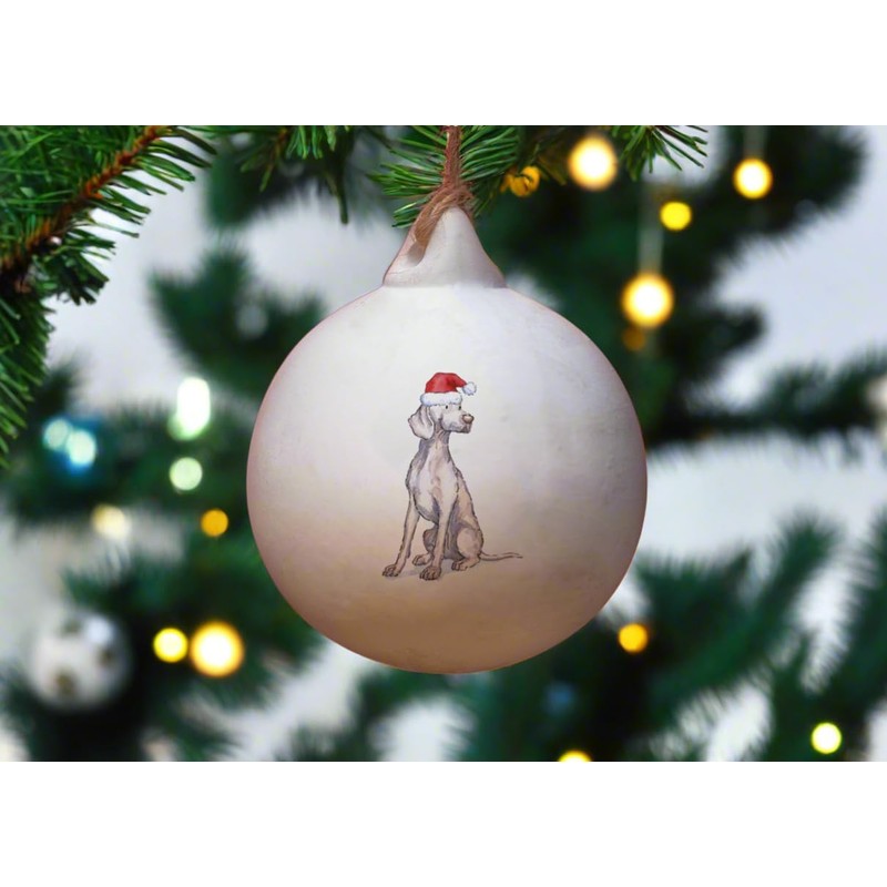 Image Industry Weimaraner Ceramic Bauble - Tree Decoration - Christmas