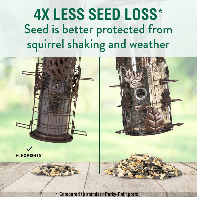 Perky-Pet SBG101 Squirrel Off Max Pinecone Bird Feeder with Flexports