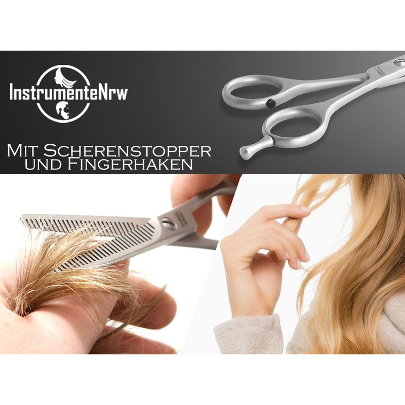 Solingen Thinning Scissors, Hairdressing Scissors with Sharp Double-Sided Toothing, Made