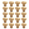 WEICHUAN 20PCS Round Unfinished Wood Cabinet Furniture Drawer Knobs Pulls