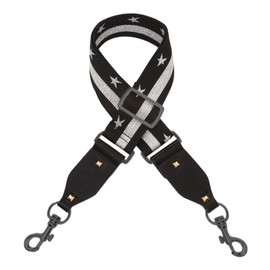 Shoulder-Strap Replacement Adjustable Faux Leather Purse-Strap Short Handles Handbag-Strap Replacement With Metal Hook Star Silver