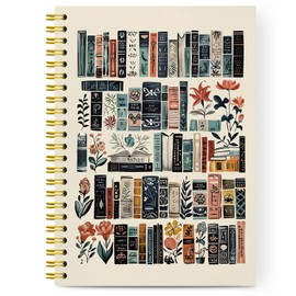 VONTP Floral Book Reading Journal Notebooks, Book Lover Gifts College Ruled Notebooks for Note Taking, Bookish Gifts Journal Journaling, Spiral Notebook 5.5x8.3