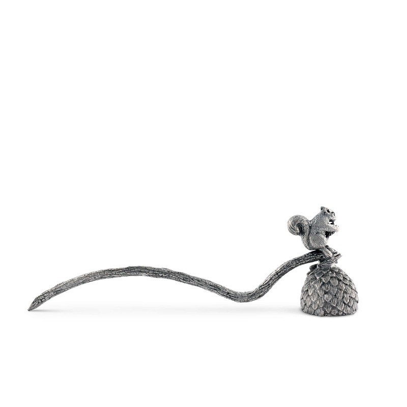 Vagabond House Pewter Squirrel Candle Snuffer 10" Long