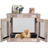 Agitree Pet Crate Furniture End Table - Rustic Style Small