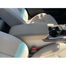 Auto Console Covers- Fits The 2017-2021 Infiniti Q70 Center Console Armrest Cover Protective Waterproof Neoprene Fabric (Tan)