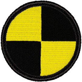 Crash Test Patrol Patch - 2" Diameter Round Embroidered Patch (Sew-on)