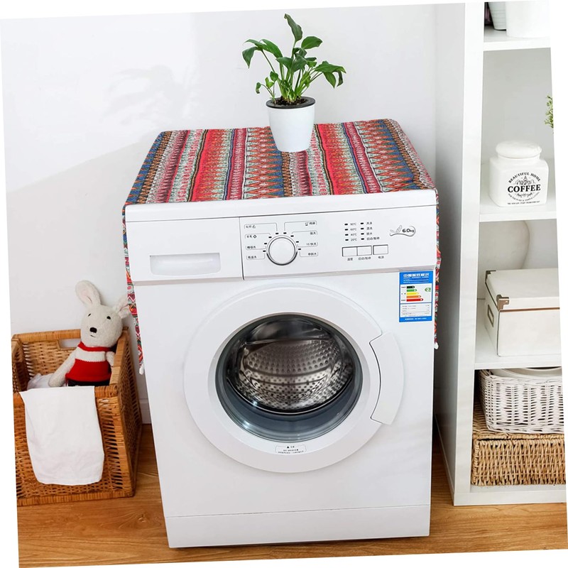 Operitacx Creative Printed Fridge and Washing Machine Cover Stylish Dust